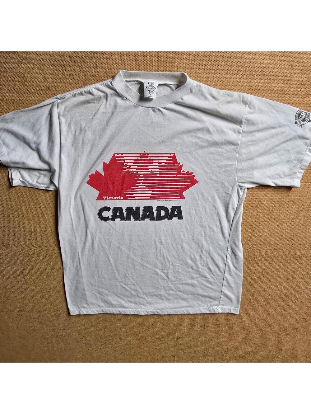 Vintage 70s 80s Victoria Canada Travel Tee Tshirt Single Stitch XL VTG